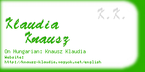 klaudia knausz business card